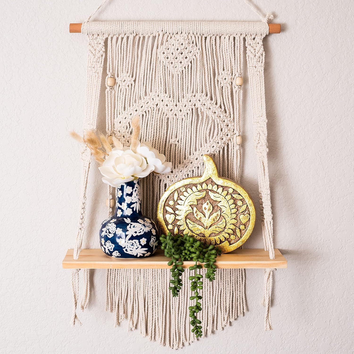 Macrame Wall Hanging Shelf